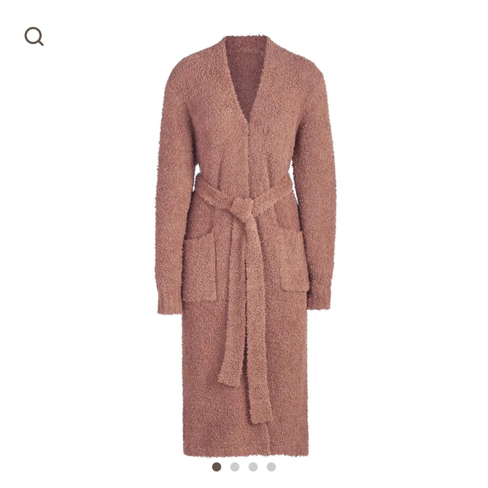 Skims cozy knit robe brand new with tags rose clay